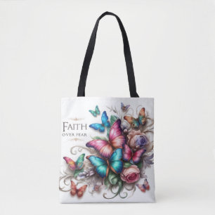 Tasche "Glaube über Angst" Inspiration Tote Tasche