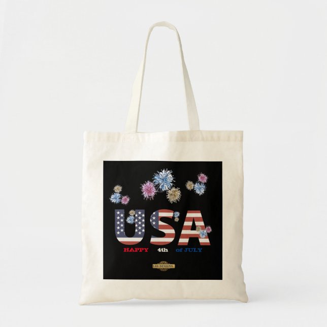 Tasche "GLÜCKLICH 4. JULI" (Vorne)