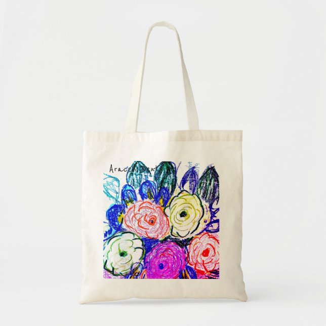 Tasche Green und Orange Rosas, (Vorne)