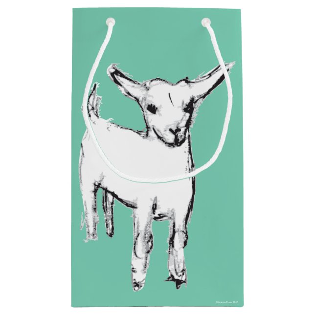 Tasche Ihre Ziegen-Geschenk-Tasche Kleine Geschenktüte (Rückseite)