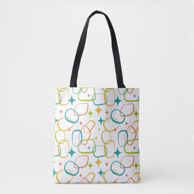 Tasche im Retro-Stil des Mid-Century Modern mit at (Vorderseite)