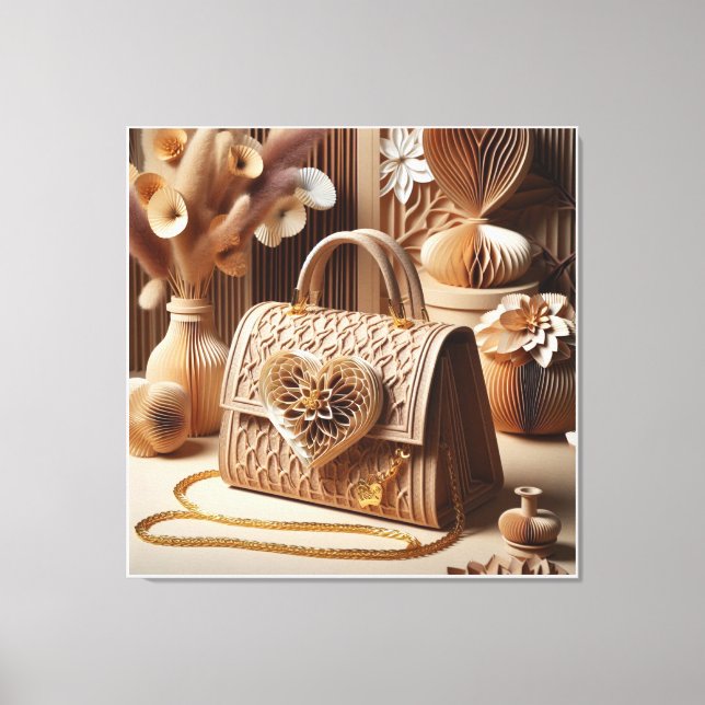 Tasche in Papier gequilt Effekt Wanddekor 2 Leinwanddruck (Vorderseite)