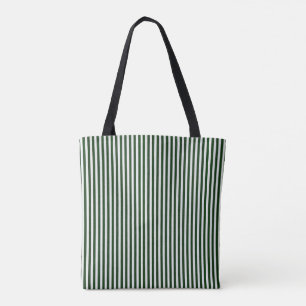 Tasche, Jägergrün & Weiß gestreift vertikal