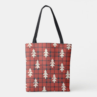 Tasche Karierter Weihnachtswald