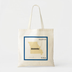 Tasche - Karte des Bundesstaates Missouri mit Stad