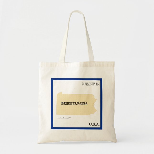 Tasche - Karte des Bundesstaates Pennsylvania mit  (Vorne)