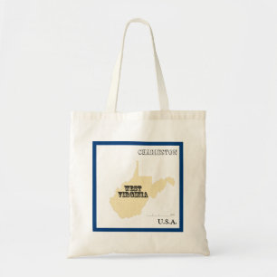 Tasche - Karte des Bundesstaates West Virginia mit