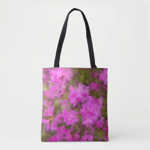 Tasche - Lila Wasserfarben-Rhododendren