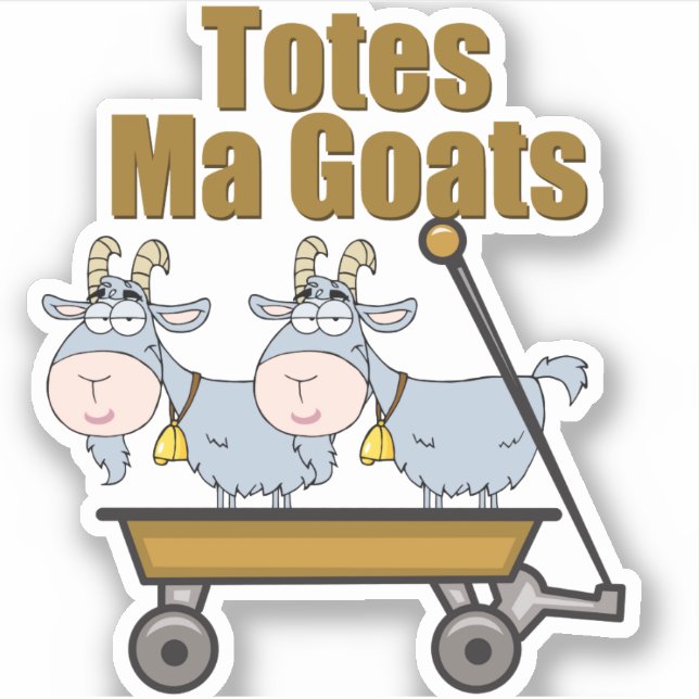 Tasche Ma Goats Funny Farm Animal Pub Aufkleber (Vorderseite)