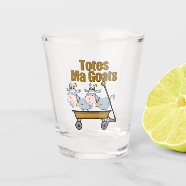 Tasche Ma Goats Funny Schnapsglas (Vorderseite)