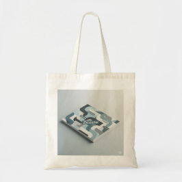 Tasche Minimalistisch Geometric Blue Grey White Mu