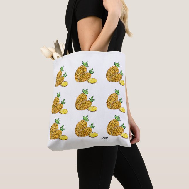 Tasche mit Ananas-Motiv  (Von Nahem)