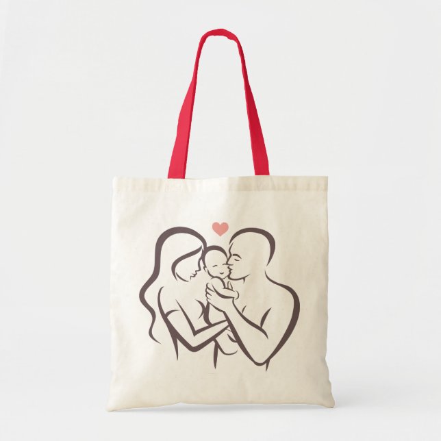 Tasche mit Aufdruck "Familie" (Vorne)