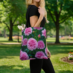 Tasche mit Bild von rosa Nelken Nr. 2