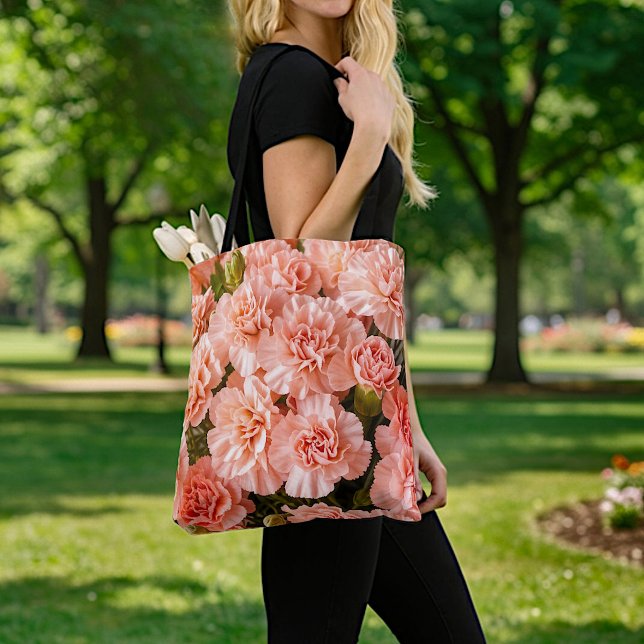 Tasche mit blassen rosa Nelken (Von Creator hochgeladen)
