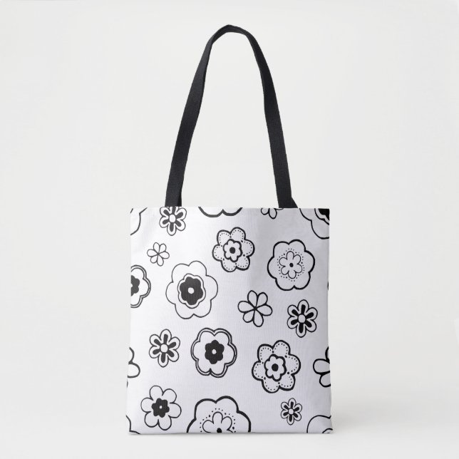 Tasche mit Cartoon-Blumen (Vorderseite)