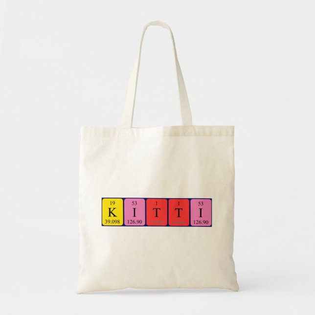 Tasche mit dem Periodennamen "Kitti" (Vorne)