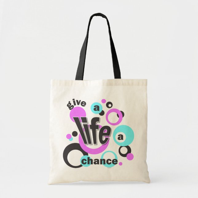 Tasche mit einem Blasen-Design. (Vorne)