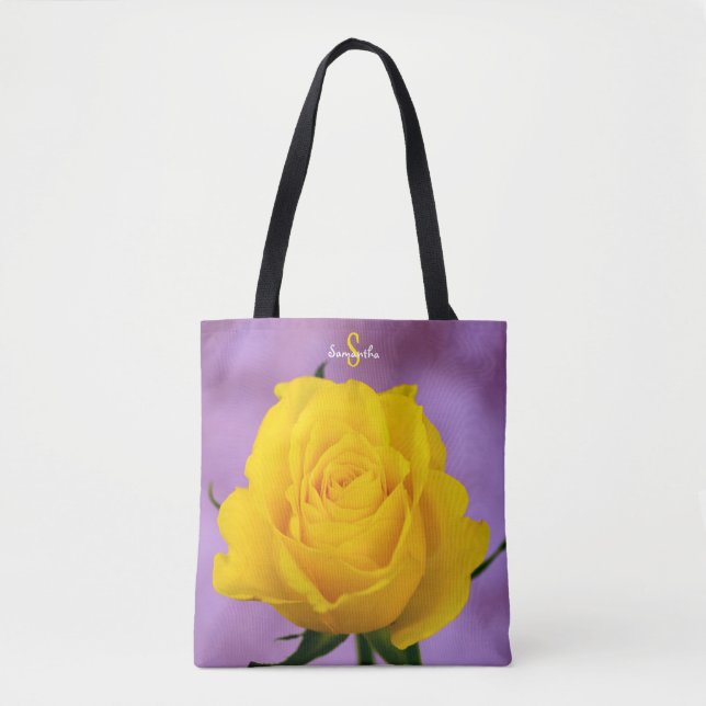 Tasche mit einzelner gelber Rose (Vorderseite)