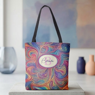 Tasche mit farbigen Wirbeln