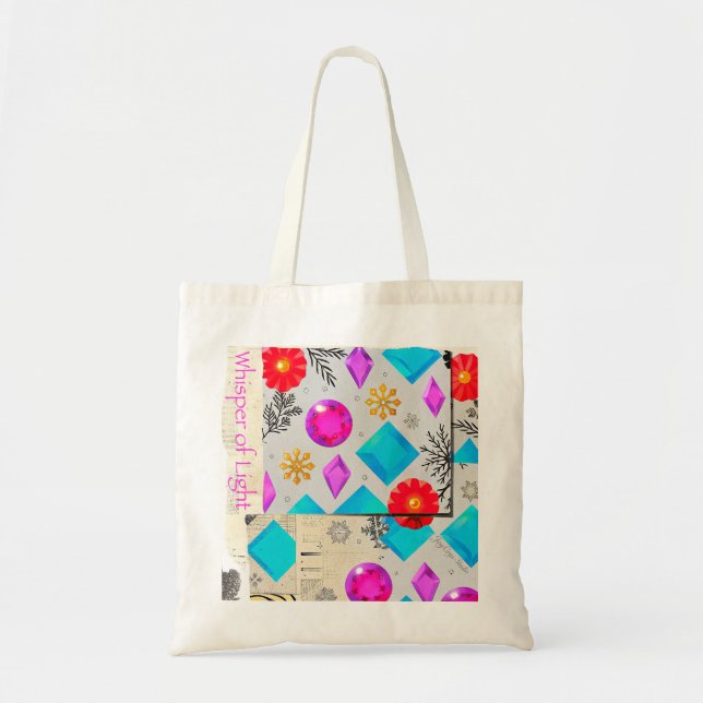Tasche mit Farbjuwel-Muster „Flüstern des Lichts“ (Vorne)