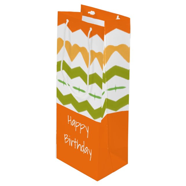 Tasche mit Flasche Geschenktüte Für Weinflaschen (Vorderseite Schrägansicht)