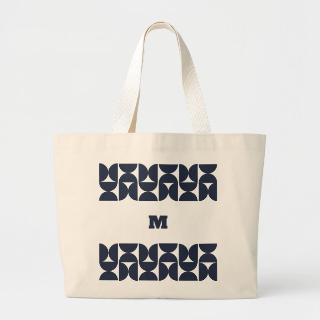 Tasche mit geometrischem Monogramm im Stil der Mit (Vorne)