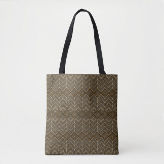 Tasche mit gestuftem Chevron- und Diamantmuster