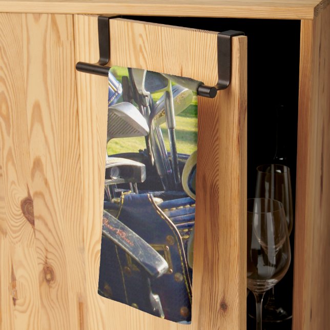 Tasche mit Golf Clubs, Handtuch (Drittel gefaltet)