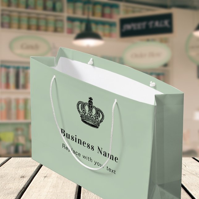 Tasche mit grünem Papier der Königskrone Große Geschenktüte (Von Creator hochgeladen)