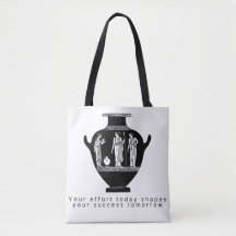 Tasche mit Illustration einer klassischen griechis
