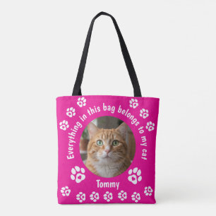 Tasche mit individuellem Foto für Katzenliebhaber