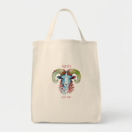 Tasche mit individuellem Geburtsjahr und floralem 