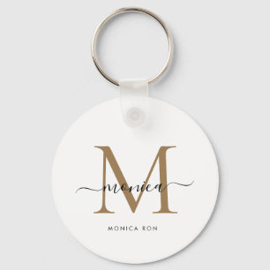 Tasche mit individuellem Monogramm-Namen Schlüsselanhänger