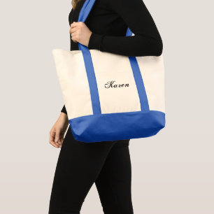Tasche mit individuellem Namen, Blau personalisier
