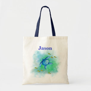 Tasche mit individuellem Namen Meeresschildkröte