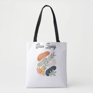 Tasche mit individuellem Namen, Slow Living Abstra
