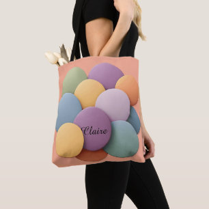 Tasche mit individuellem Namen und 3D-Kreisen als