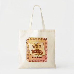 Tasche mit individuellem Namen 'Wild About Books'