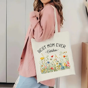 Tasche mit individuellen Wildblumen, Geschenk für 