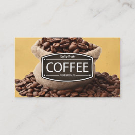 Tasche mit Kaffeebohnen Visitenkarte