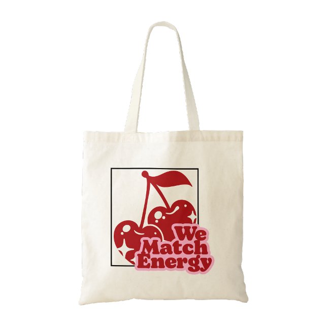 Tasche mit Kirschdruck (We match energy cherry print tote bag)