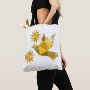 Tasche mit kreativem Vogel mit Blume