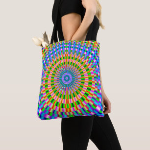 Tasche mit kreisförmigem Mosaik-Mehrfarben-Design