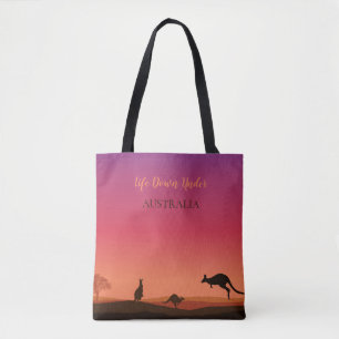 Tasche mit Leben in Australien unter Känguru-Thema