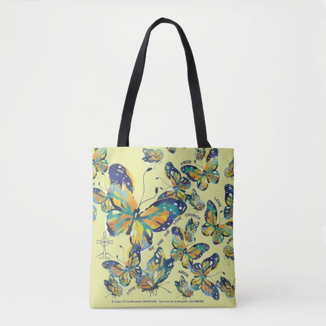 Tasche mit Mariposas Designs und Liebe (Vorderseite)