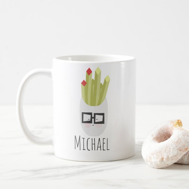 Tasche mit Niedlichem Cartoon Kaffeetasse (Mit Donut)