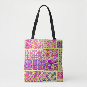 Tasche mit Patchwork-Block-Muster im Vintage-Stil