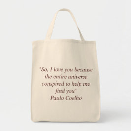 Tasche mit Paulo Coelho-Zitat