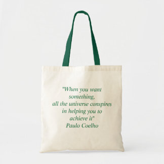 Tasche mit Paulo Coelho-Zitat